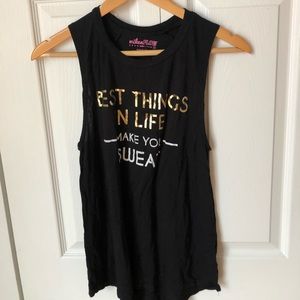 graphic exercise tank top